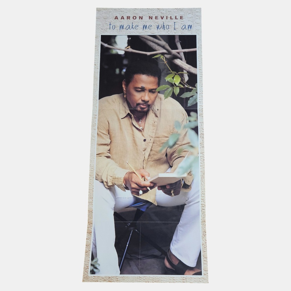 Aaron Neville To Make Me Who I Am 12x30 VTG 1997 A&M Double‎ Sided Promo Poster